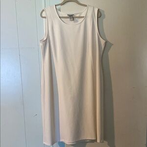 Catherines White Sleeveless Sheath Dress 18/20 (1X) EUC